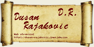 Dušan Rajaković vizit kartica